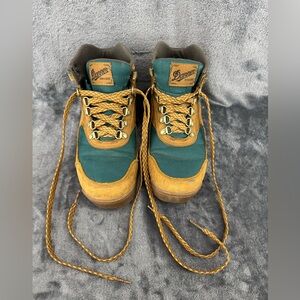Women's Danner Jag Waterproof Brown Leather & Teal/Jade Hiking Boots Size 5.5